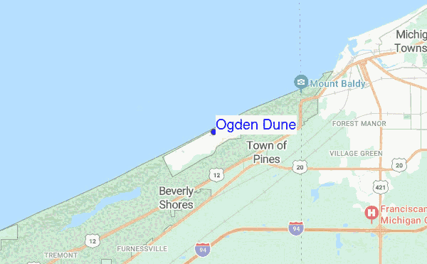 Ogden Dune location map