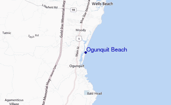 Ogunquit Beach location map