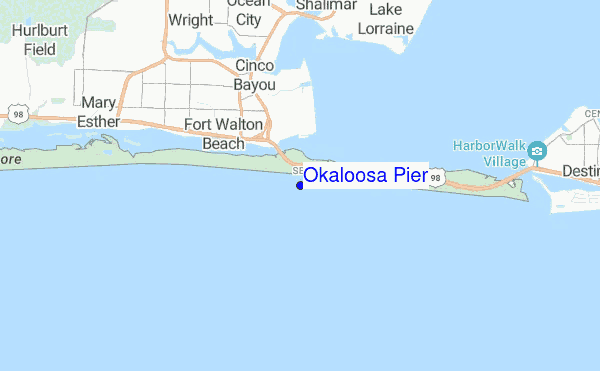 Okaloosa Pier location map