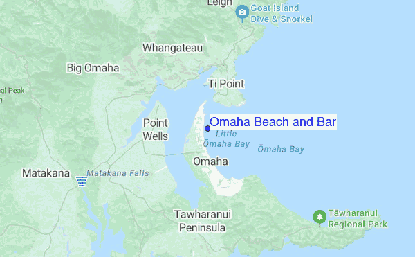 Omaha Beach and Bar location map