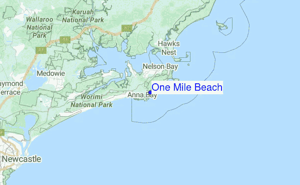 One Mile Beach Location Map