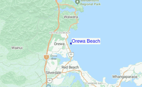 Orewa Beach location map