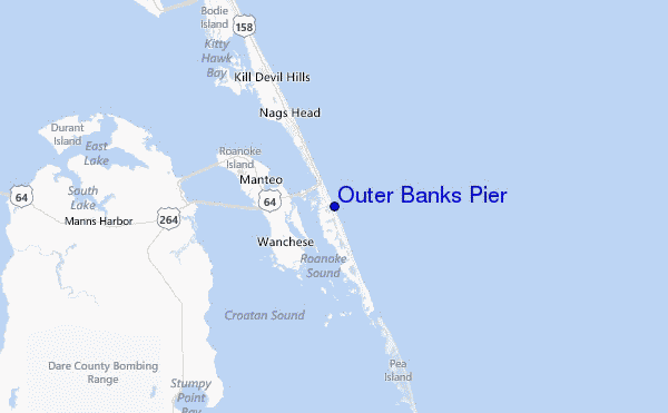 Outer Banks Pier Location Map