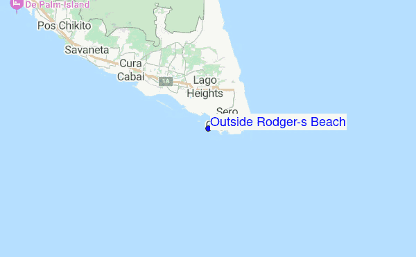 Outside Rodger's Beach location map