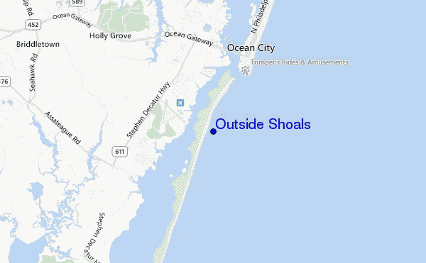 Outside Shoals location map