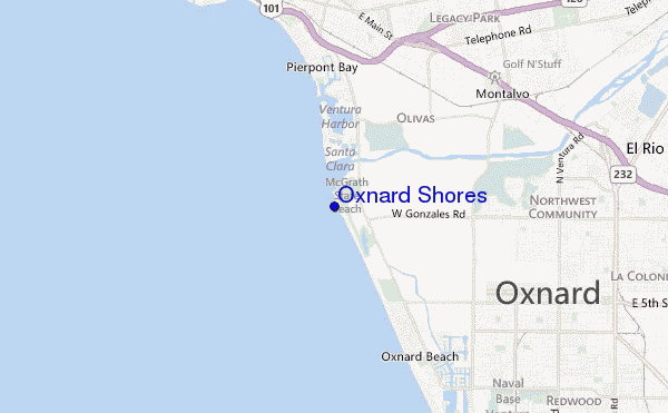 Oxnard Shores location map