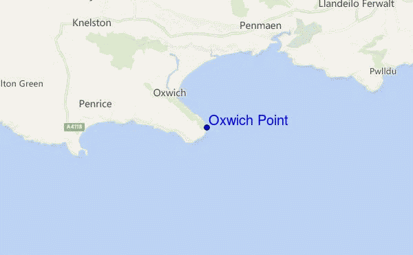 Oxwich Point location map