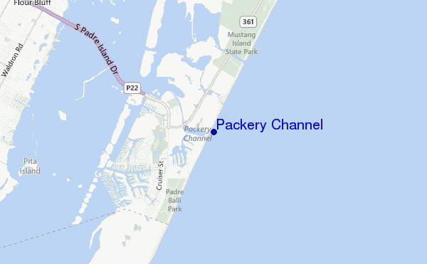 Packery Channel location map