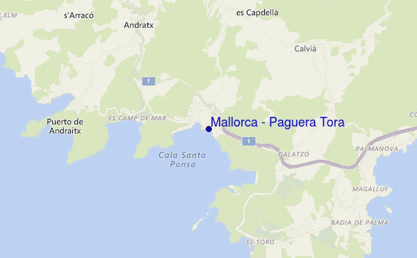 Mallorca - Paguera Tora location map