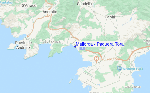 Mallorca - Paguera Tora location map