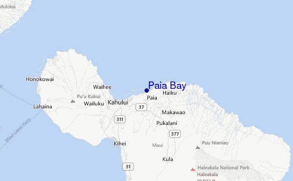 Paia Bay Location Map