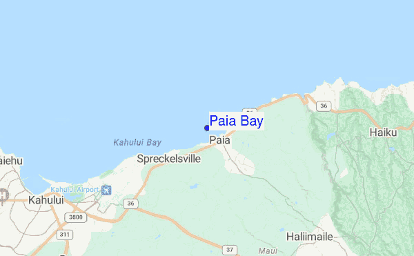 Paia Bay location map