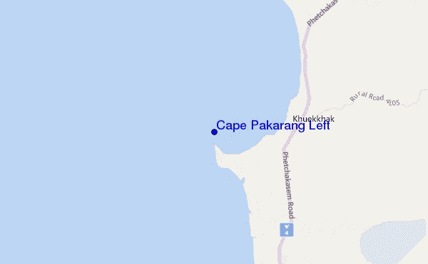 Cape Pakarang Left location map