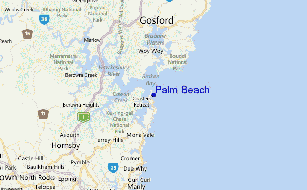 Palm Beach Location Map