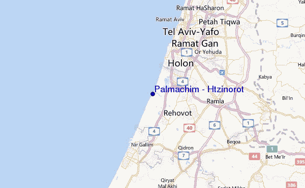 Palmachim - Htzinorot Location Map