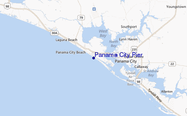 Panama City Pier Location Map