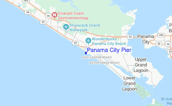 Panama City Pier location map