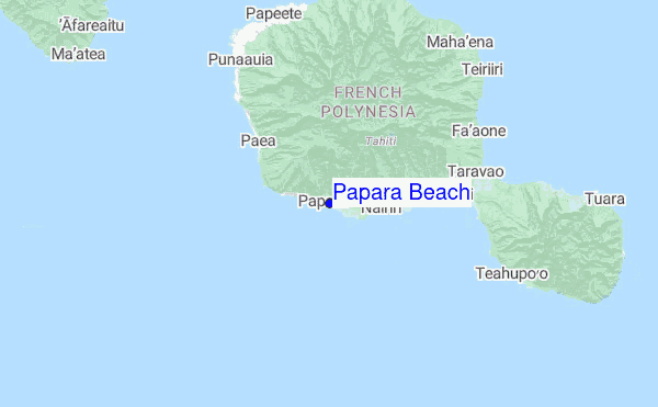 Papara Beach Location Map