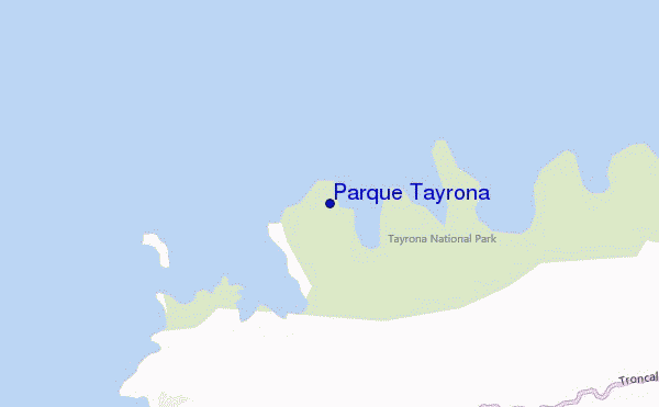 Parque Tayrona location map