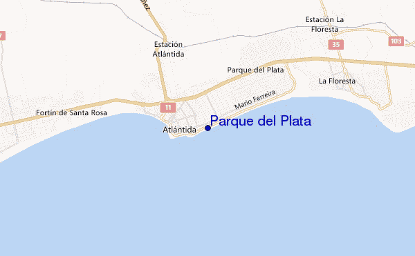 Parque del Plata location map