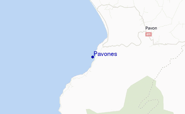 Pavones location map