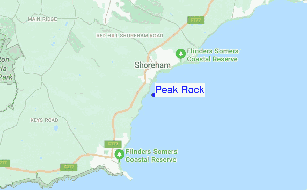 Peak Rock location map