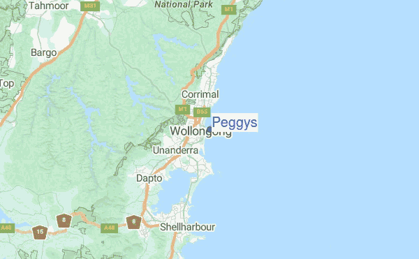 Peggys Location Map