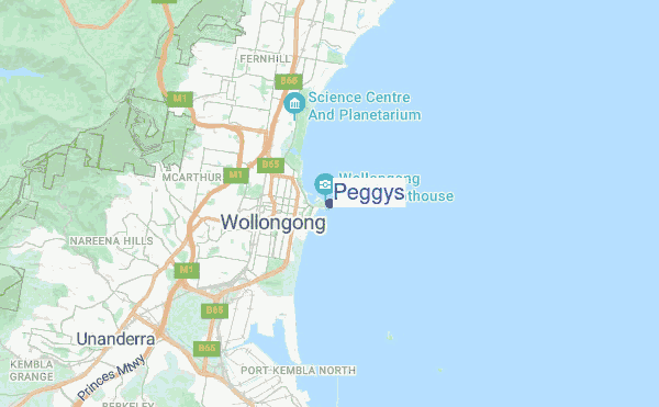 Peggys location map