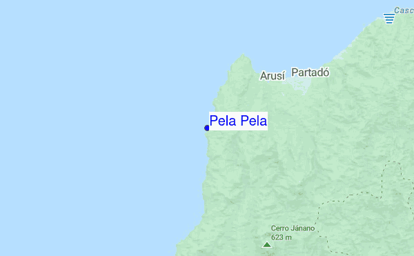 Pela Pela location map