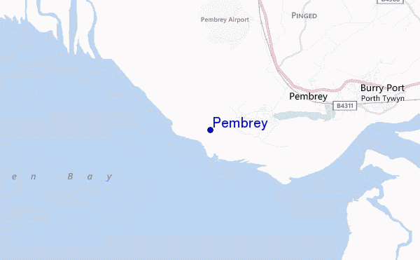 Pembrey location map