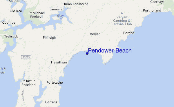 Pendower Beach location map
