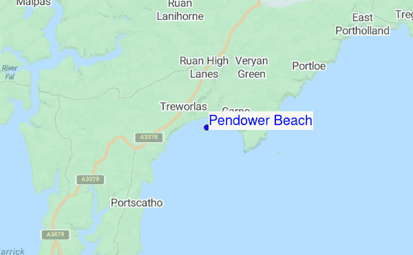 Pendower Beach location map