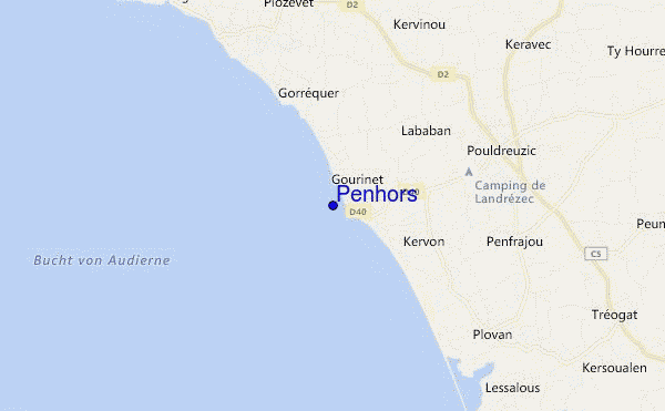 Penhors location map