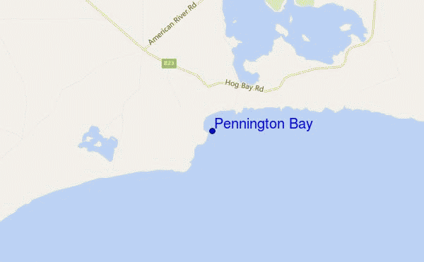 Pennington Bay location map