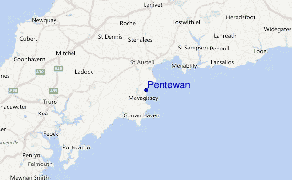 Pentewan Location Map