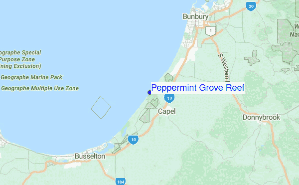 Peppermint Grove Reef Location Map