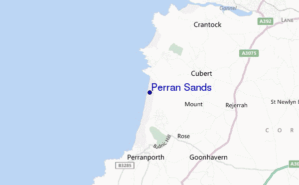 Perran Sands location map