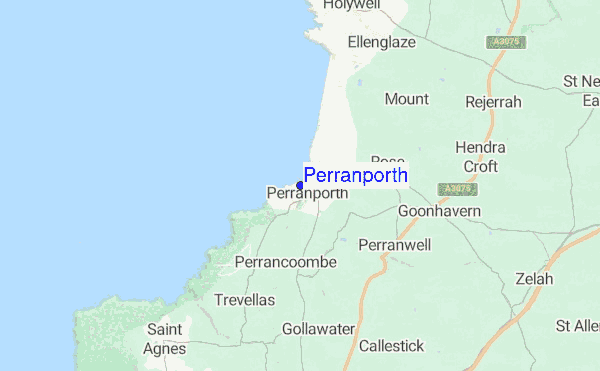 Map Of Perranporth Cornwall Perranporth Surf Forecast And Surf Report