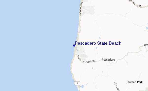 Pescadero State Beach location map