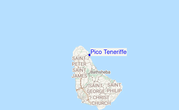 Pico Teneriffe Location Map