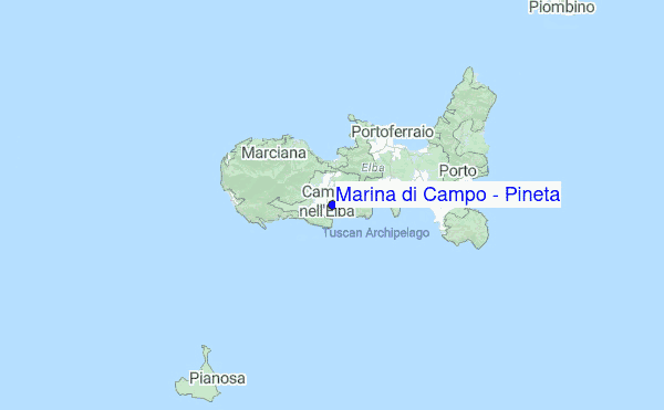 Marina di Campo / Pineta Location Map