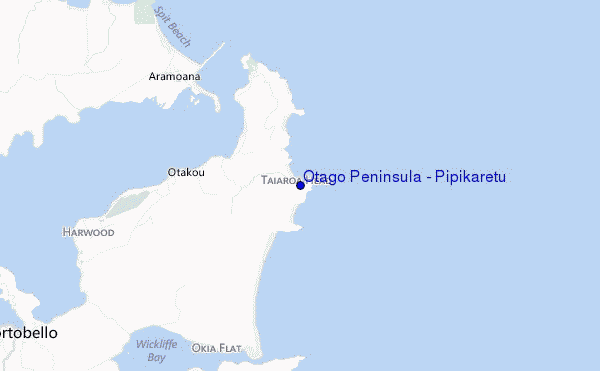 Otago Peninsula - Pipikaretu location map