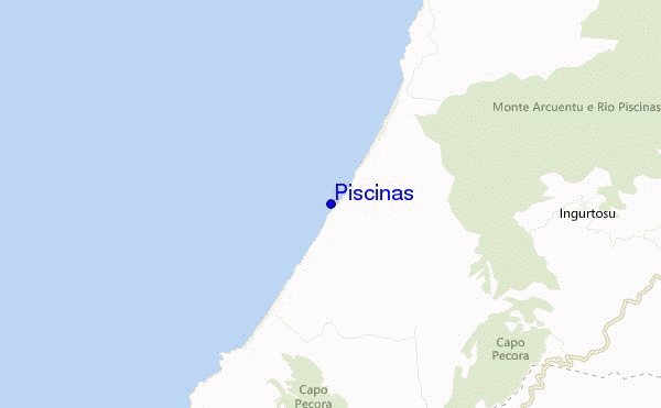 Piscinas location map