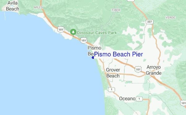 Pismo Beach Pier location map