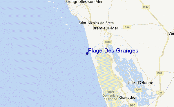 Plage Des Granges location map