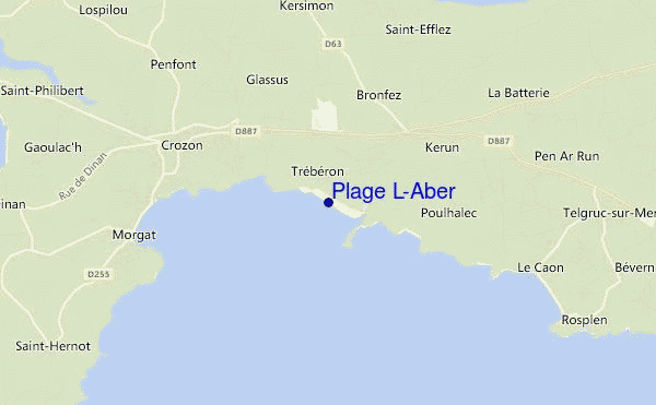 Plage L'Aber location map