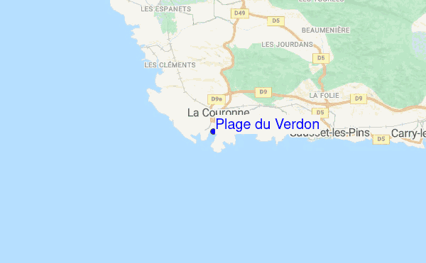 Plage du Verdon location map