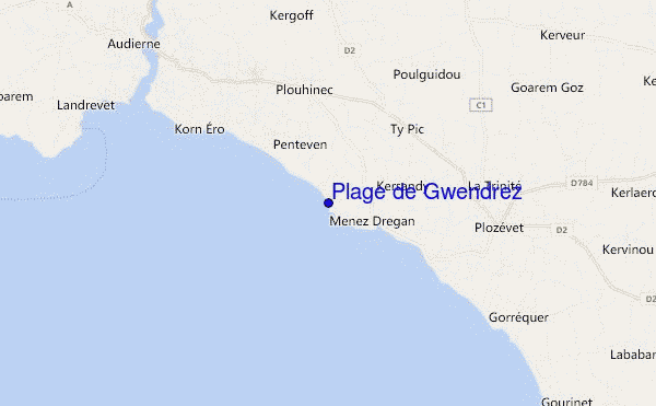 Plage de Gwendrez location map