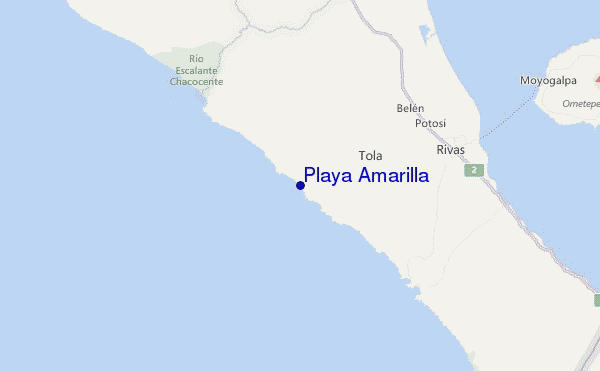 Playa Amarilla Location Map