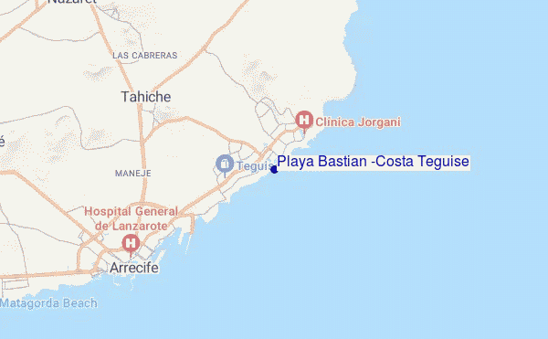 Playa Bastián (Costa Teguise) location map